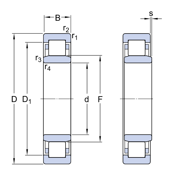 Vòng bi NU 305 ECML/P63-SKF – Đặc điểm, thông số kỹ thuật và ứng dụng 16 Bản vẽ kỹ thuật NU 305 ECML/P63-SKF
