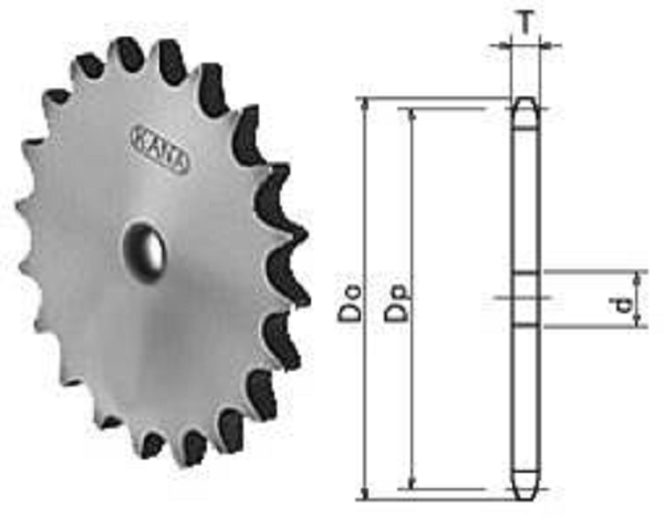 Đĩa Xích SKF 4 Đĩa thiết kế tấm phẳng có răng cưa