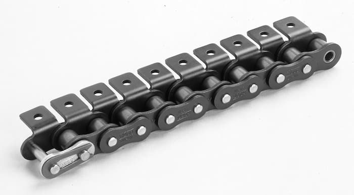 Xích tải có tay gá 1 Xích tải có tay gá là gì? Ứng dụng xích băng tải có tay gá