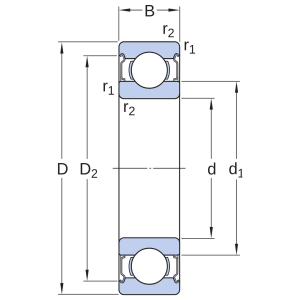 Vòng bi 63800-2Z SKF
