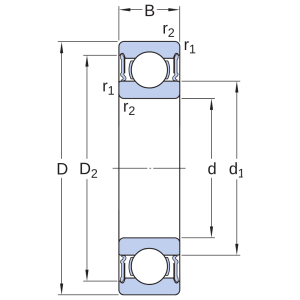 Vòng bi 62203-2RS1 SKF