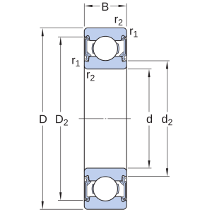 Vòng bi 627-2RSH SKF