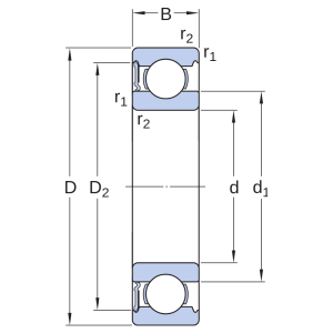 Vòng bi 6213-RS1 SKF