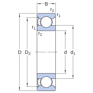 Vòng bi 6212-Z/C3GJN SKF
