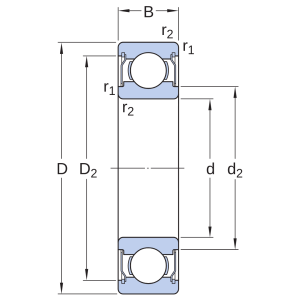 Vòng bi W 61700 X-2ZS SKF