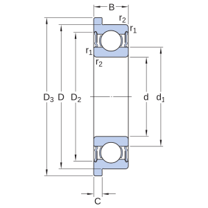 Vòng bi W 61901 R-2RS1 SKF