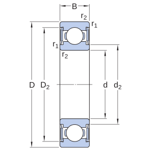 Vòng bi W 638/4-2RS1 SKF